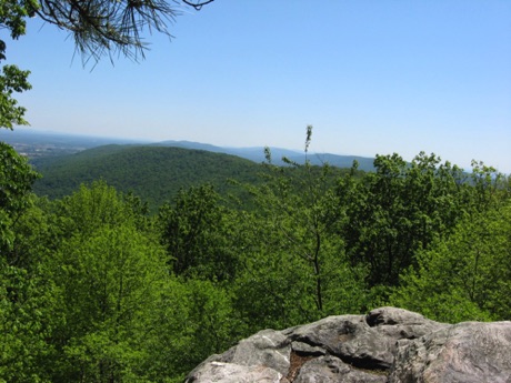 View from White Rocks Overlook, Appalachian Trail, South Mountain State Park.
