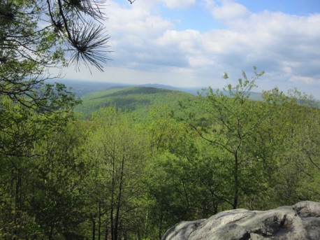 The view from the Appalachian Trail, White Rocks Overlook in lateSpring